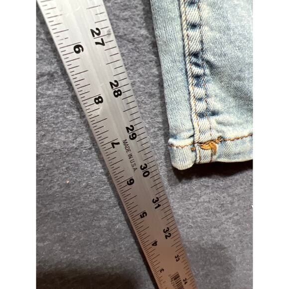 ZARA Mens 'Skinny Washed' Faded Denim Jeans Stretch Light Blue Size 32 - Picture 10 of 11